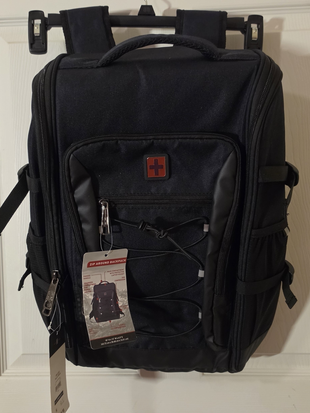 SwissTech Black Zip-Around Backpack